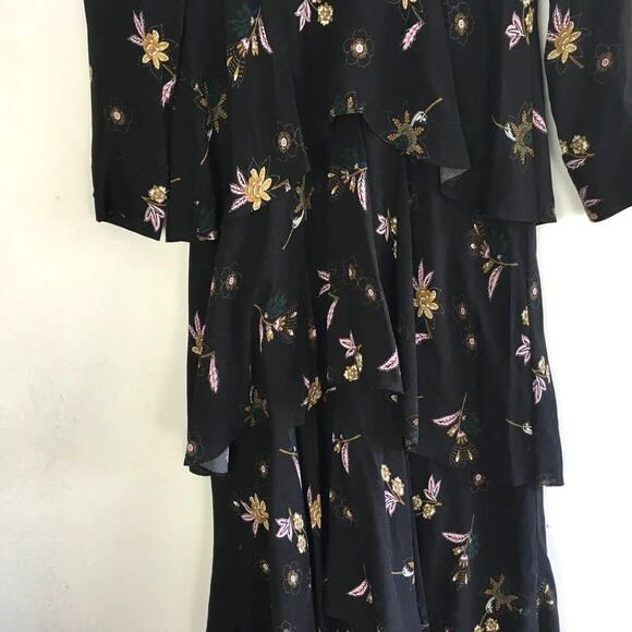 A.L.C. Christianne Floral Tiered Silk Maxi Dress - Picture 5 of 9